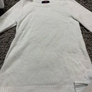 White glittery sweater